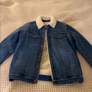Madewell shearling denim jacket